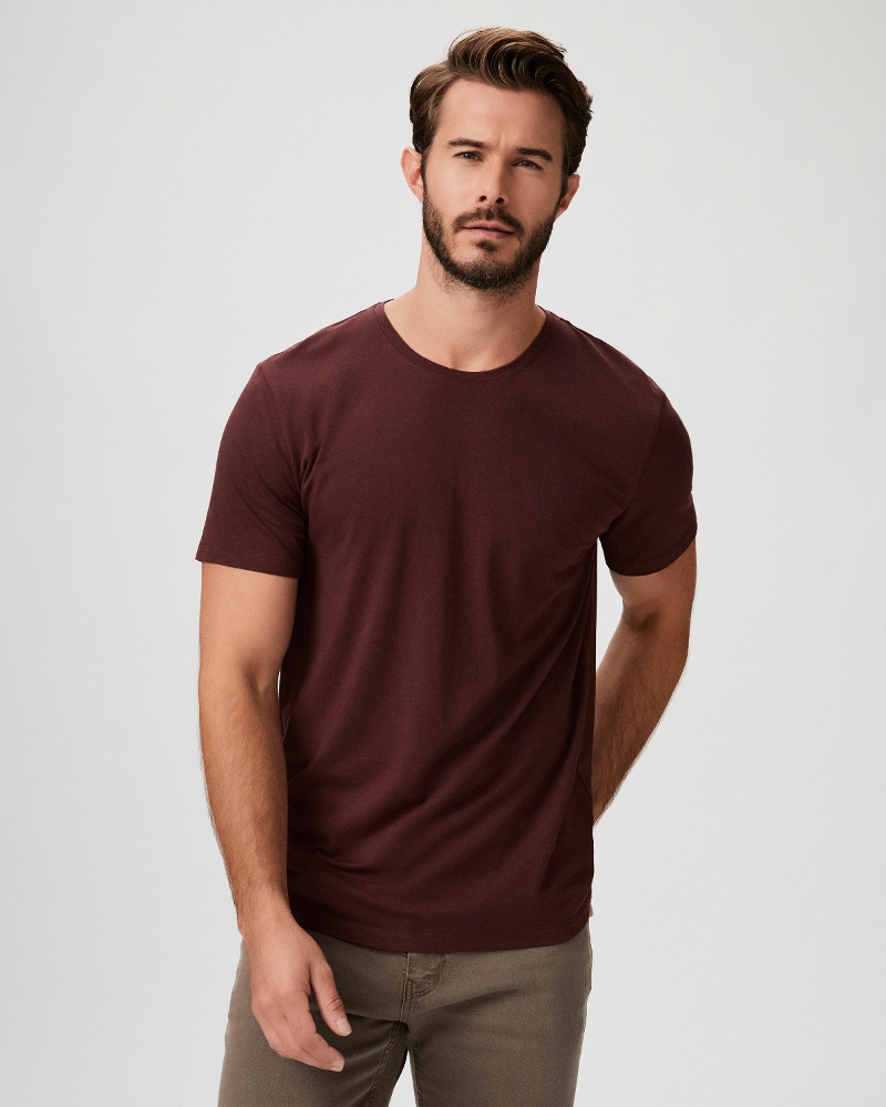 Cash Crew Neck Tee - Deep Aubergine